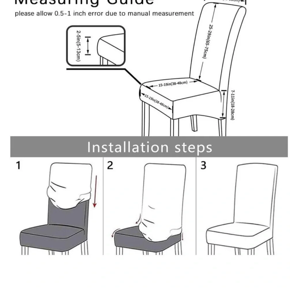 NEW (NIP) Elegant Dining Chair Covers, 6 piece Set (LAST one)